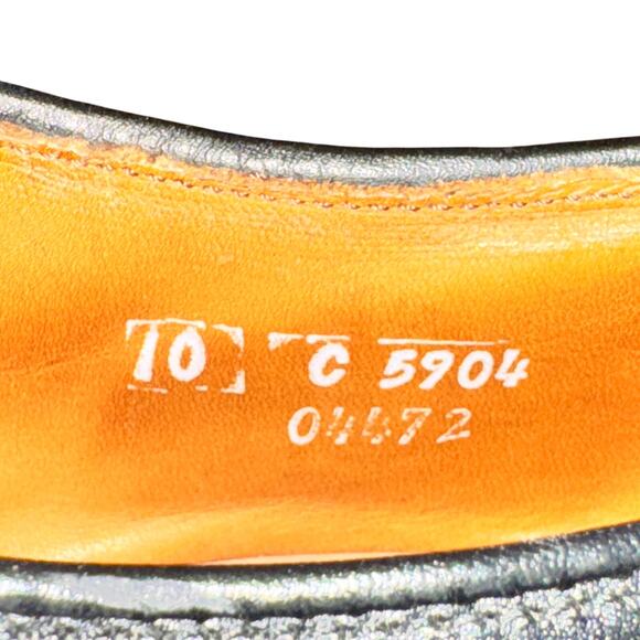 Allen Edmonds Hillcrest Oxfords Men\'s Size 10 C Black Leather Bicycle Toe Shoes